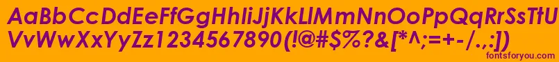 CenturyGothicBoldItalic Font – Purple Fonts on Orange Background