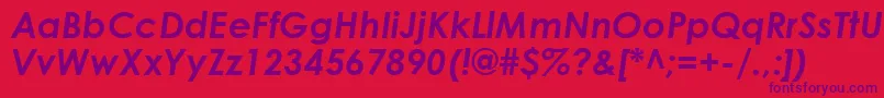 CenturyGothicBoldItalic-Schriftart – Violette Schriften auf rotem Hintergrund