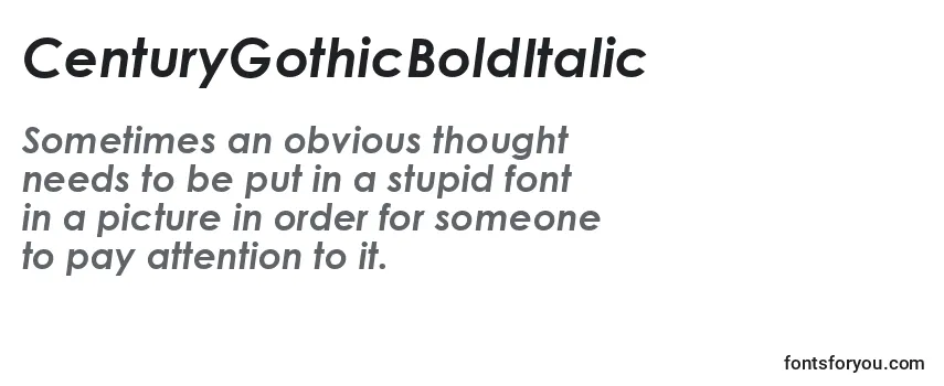 CenturyGothicBoldItalic Font