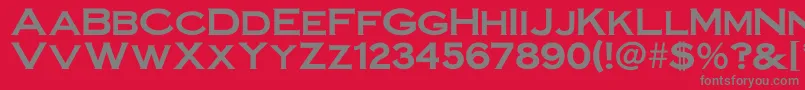 Steelplategothicbold-Schriftart – Graue Schriften auf rotem Hintergrund