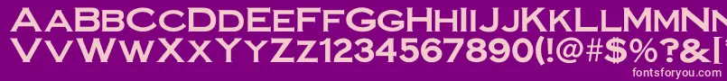 Steelplategothicbold Font – Pink Fonts on Purple Background