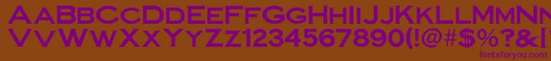 Steelplategothicbold Font – Purple Fonts on Brown Background