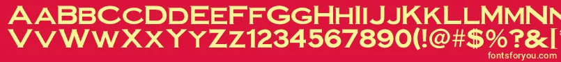 Steelplategothicbold Font – Yellow Fonts on Red Background