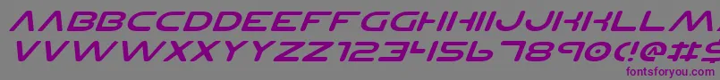 PlanetNsExpandedItalic Font – Purple Fonts on Gray Background