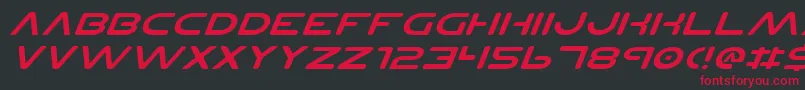 PlanetNsExpandedItalic Font – Red Fonts on Black Background