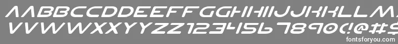 PlanetNsExpandedItalic Font – White Fonts on Gray Background