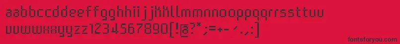 フォントArchitypopure – 赤い背景に黒い文字