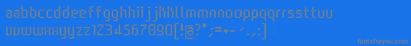 フォントArchitypopure – 青い背景に灰色の文字