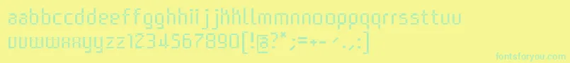Architypopure-Schriftart – Grüne Schriften auf gelbem Hintergrund