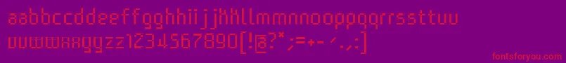 フォントArchitypopure – 紫の背景に赤い文字