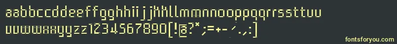 Architypopureフォントについての詳細 フォントArchitypopure – 黒い背景に黄色の文字