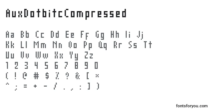 Police AuxDotbitcCompressed - Alphabet, Chiffres, Caractères Spéciaux