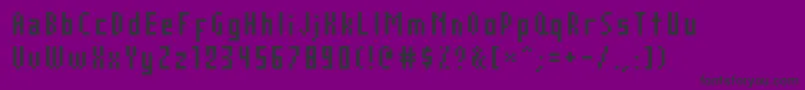 AuxDotbitcCompressed Font – Black Fonts on Purple Background