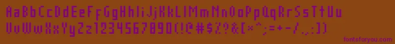 AuxDotbitcCompressed Font – Purple Fonts on Brown Background