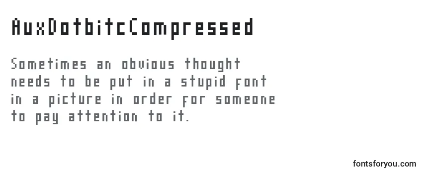 AuxDotbitcCompressed Font
