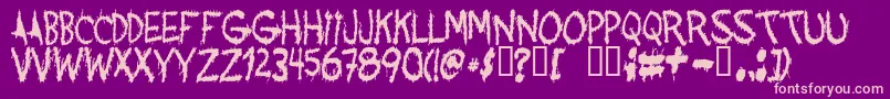 Acquaint Font – Pink Fonts on Purple Background