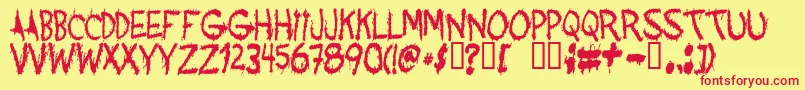 Acquaint Font – Red Fonts on Yellow Background
