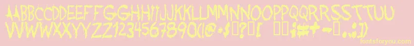 Acquaint Font – Yellow Fonts on Pink Background