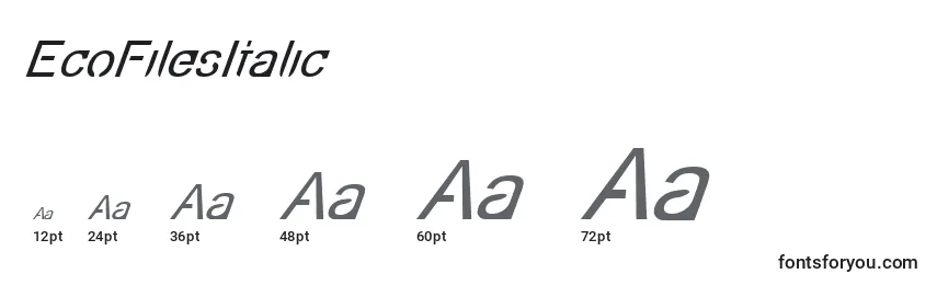 Größen der Schriftart EcoFilesItalic