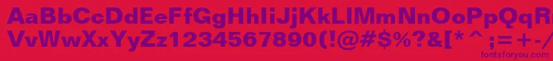 FolioBoldBt Font – Purple Fonts on Red Background