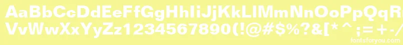 FolioBoldBt Font – White Fonts on Yellow Background