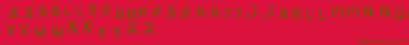 Helifont Font – Brown Fonts on Red Background