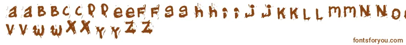 Helifont-Schriftart – Braune Schriften auf weißem Hintergrund
