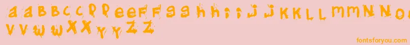 Helifont Font – Orange Fonts on Pink Background