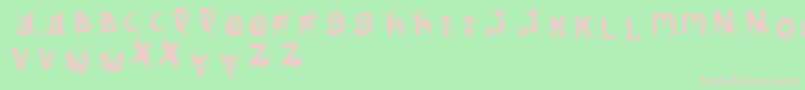 Helifont Font – Pink Fonts on Green Background