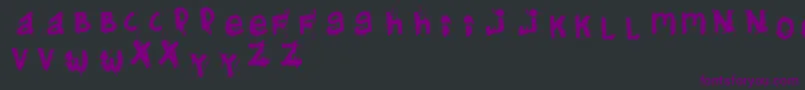 Helifont-Schriftart – Violette Schriften auf schwarzem Hintergrund