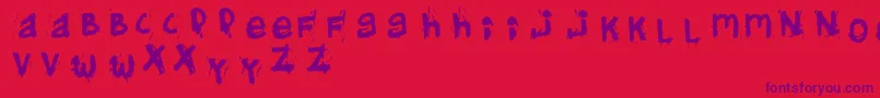 Helifont Font – Purple Fonts on Red Background