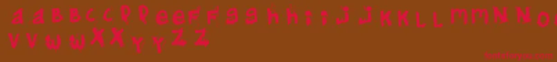 Helifont Font – Red Fonts on Brown Background