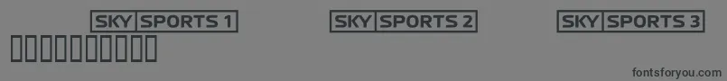 fuente Skyfontsport – Fuentes Negras Sobre Fondo Gris