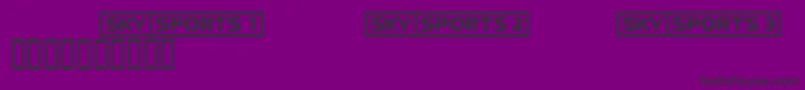 Skyfontsport Font – Black Fonts on Purple Background