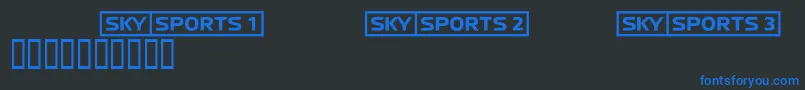 Skyfontsport Font – Blue Fonts on Black Background