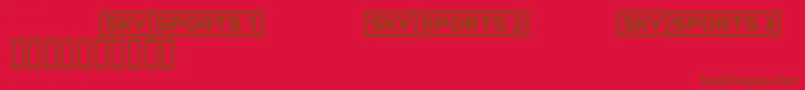 Police Skyfontsport – polices brunes sur fond rouge