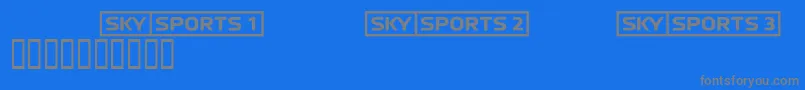 fuente Skyfontsport – Fuentes Grises Sobre Fondo Azul