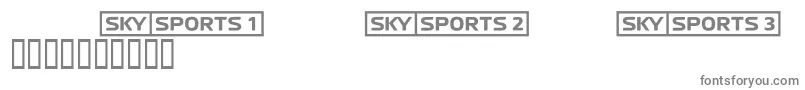 Skyfontsport-fontti – harmaat kirjasimet valkoisella taustalla