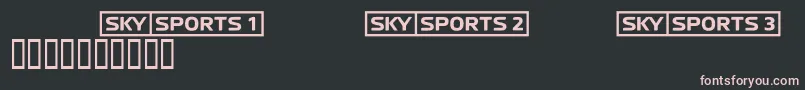 Skyfontsport-Schriftart – Rosa Schriften auf schwarzem Hintergrund