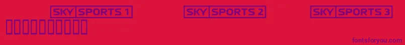 fuente Skyfontsport – Fuentes Moradas Sobre Fondo Rojo