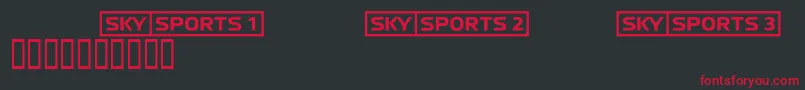Skyfontsport Font – Red Fonts on Black Background