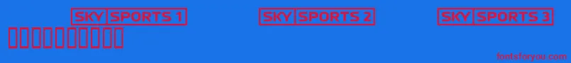 fuente Skyfontsport – Fuentes Rojas Sobre Fondo Azul