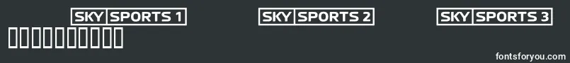 Skyfontsport-fontti – valkoiset fontit