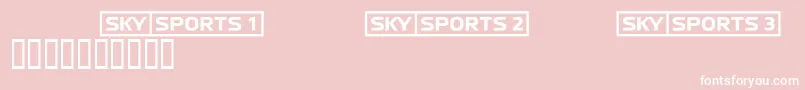 fuente Skyfontsport – Fuentes Blancas Sobre Fondo Rosa