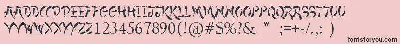JapaneseStyle Font – Black Fonts on Pink Background
