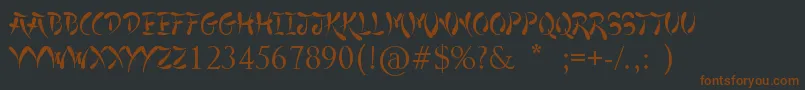 JapaneseStyle Font – Brown Fonts on Black Background