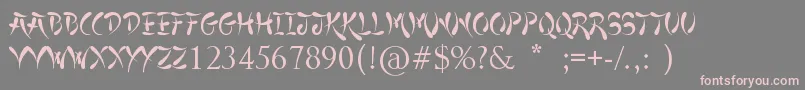 JapaneseStyle Font – Pink Fonts on Gray Background