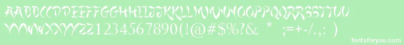 JapaneseStyle Font – White Fonts on Green Background