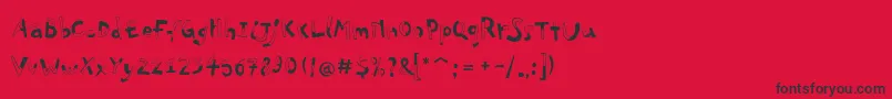 PfplayskoolproHalfull Font – Black Fonts on Red Background