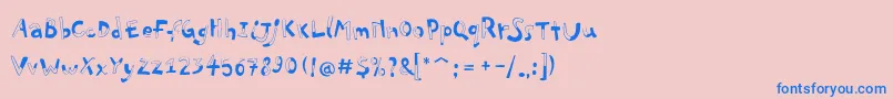 PfplayskoolproHalfull Font – Blue Fonts on Pink Background